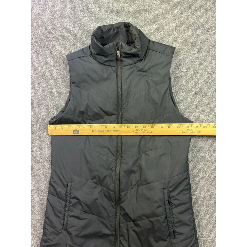 Cabela's Puffer Vest Womens Medium Black Thinsulate Platinum Quilted Full Zip